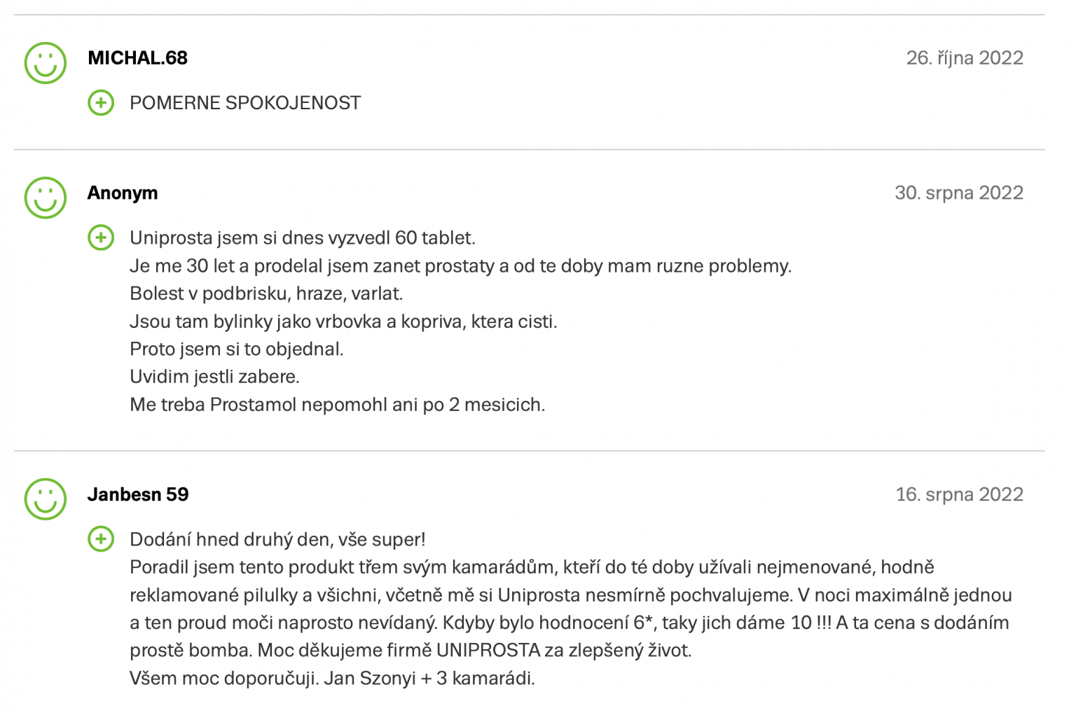 Uniprosta [recenze]: Jak mi za 4 měsíce pomohl s prostatou?