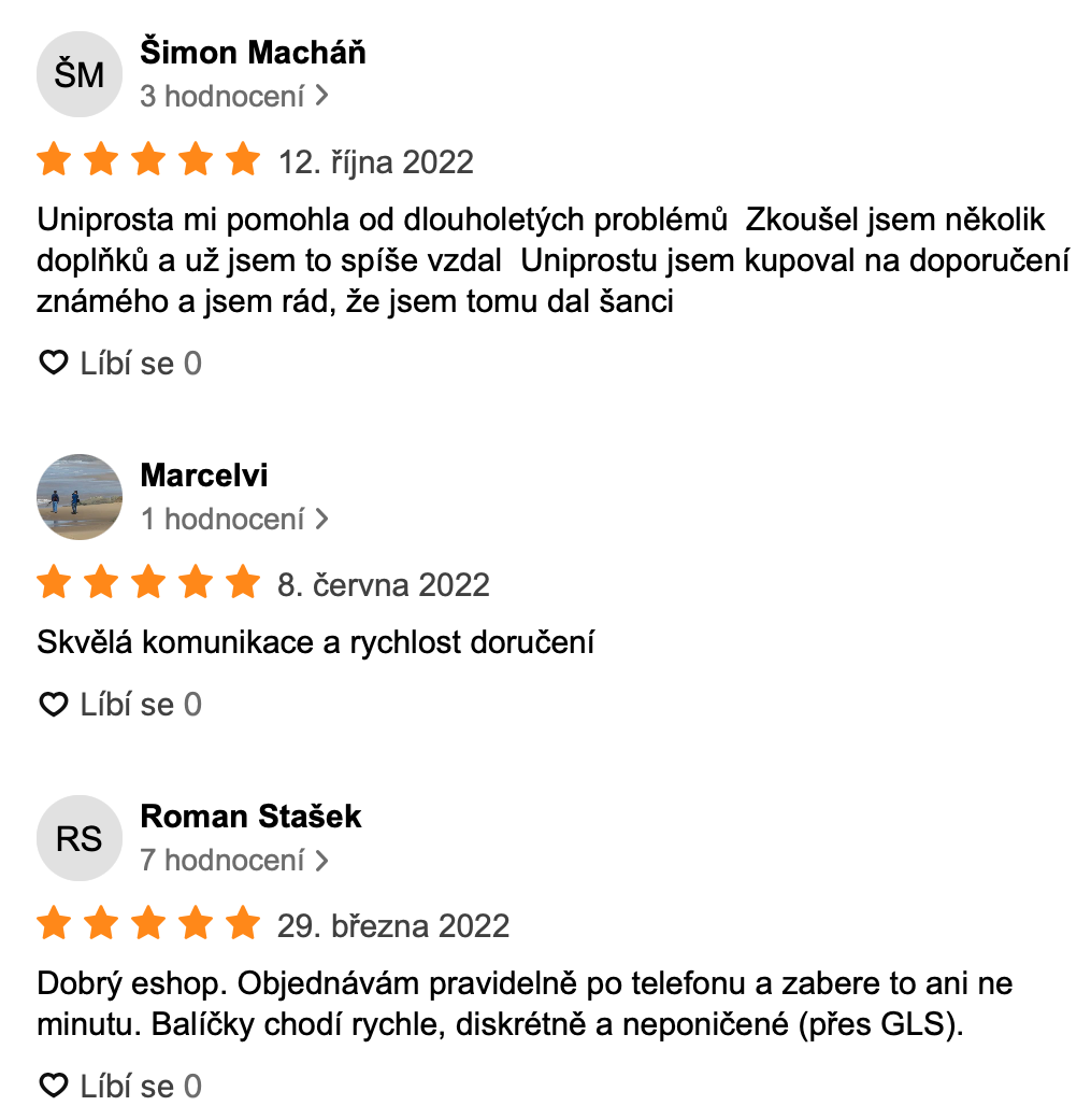 Zkušenosti Uniprosta