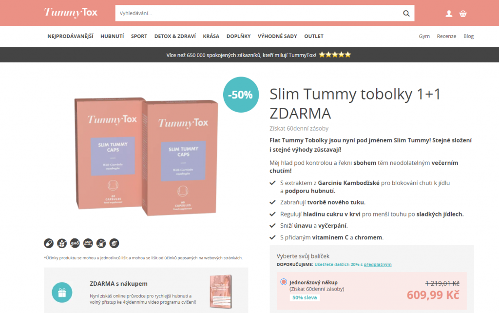 slim tummy tobolky recenze