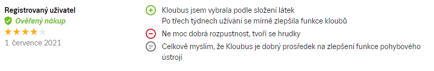 Kloubus zkušenosti