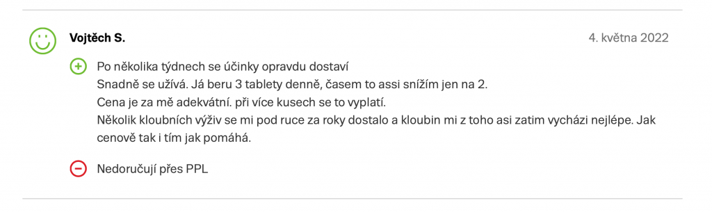 Hodnocení a recenze doplňku stravy Koubin na Zboží.cz