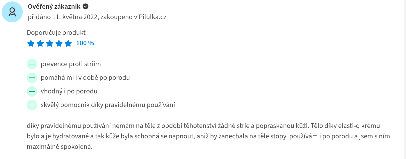 Elasti-Q prevence strií