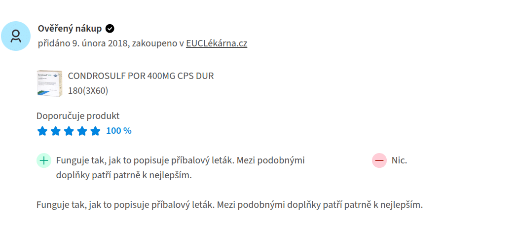 condrosulf hodnocení