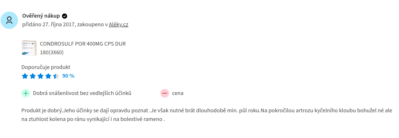 condrosulf hodnocení